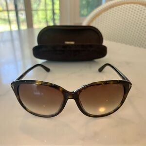 Tom Ford Karmen 57mm Gradient Round Sunglasses - Tortoise